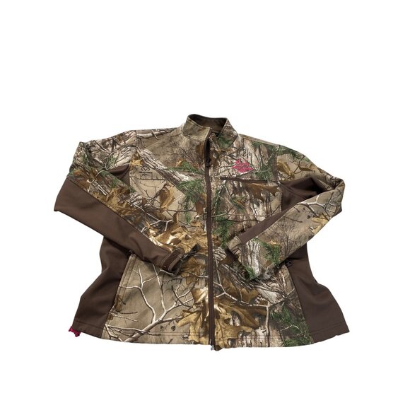 Realtree Womens Xtra Camo Full Zip Jacket With Pink Logo Size L SKU 9298 - Picture 1 of 14